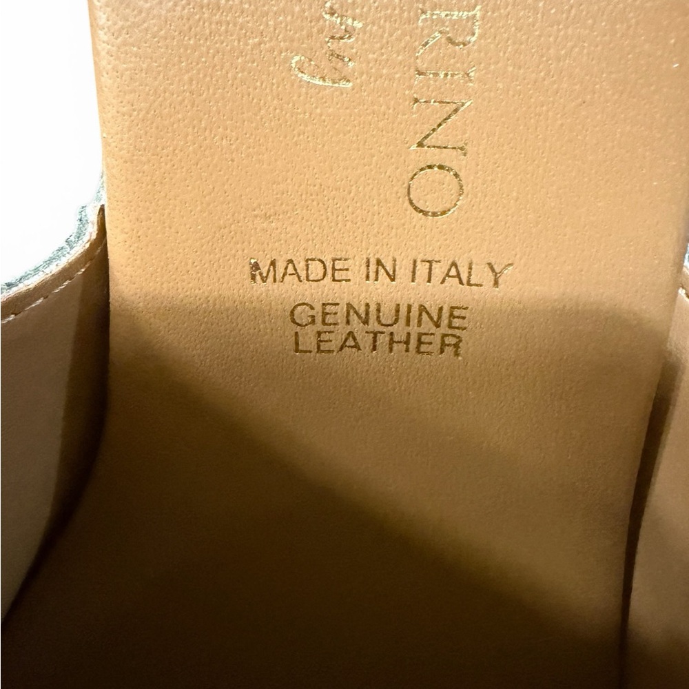 Suede Slide Mules in Sage Green. Gently Used - Picture 7 of 9